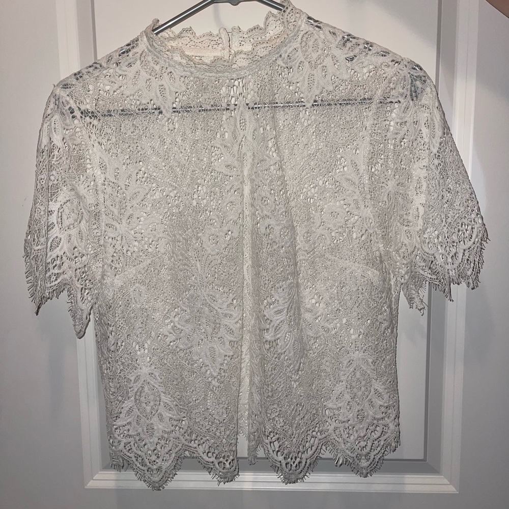Lace High Neck Shirt